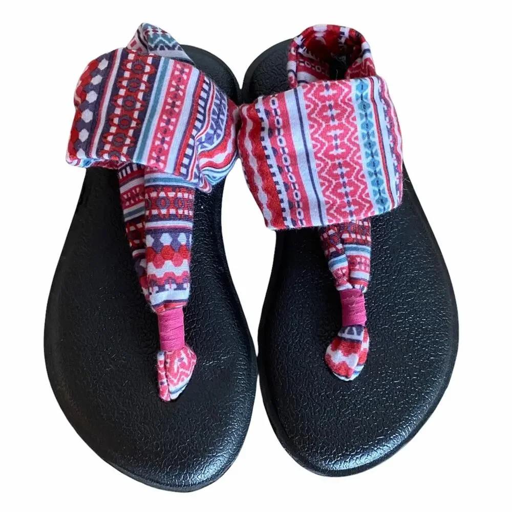 Sanuk Yoga Mat Sandals Little Girls Sz 9/10